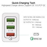 Уноверсално зарядно Qualcomm Quick Charge 3.0, Android, IPhone, IPad, снимка 2 - Оригинални зарядни - 28059834