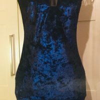 Дамска рокля в тъмно синьо с тюл Размер М, снимка 3 - Рокли - 27780537