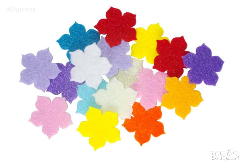 Фигурки от филц 1 мм и 2 мм Цветя микс, снимка 1