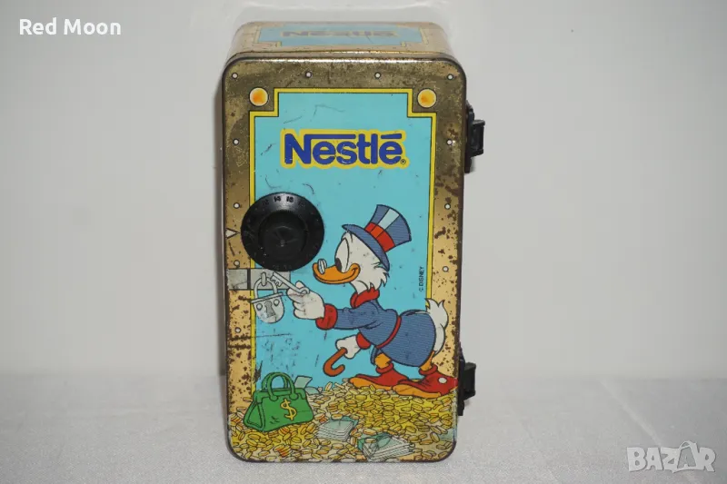 Vintage Стара Метална Кутия За Бонбони Nestle Disney Uncle Scrooge 1990г, снимка 1