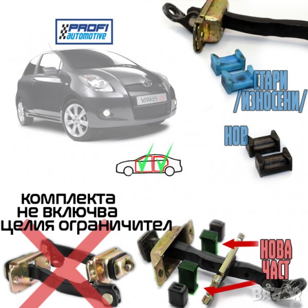РЕМОНТНИ КОМПЛЕКТИ - ОГРАНИЧИТЕЛ ВРАТА TOYOTA YARIS, снимка 1