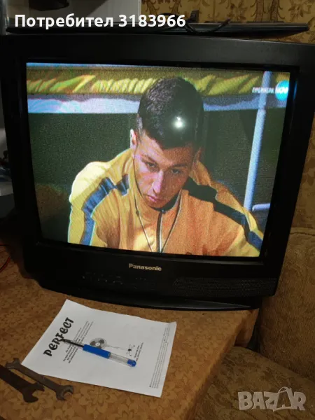продавам цветен телевизор панасоник и шнайдер 21 инча, снимка 1