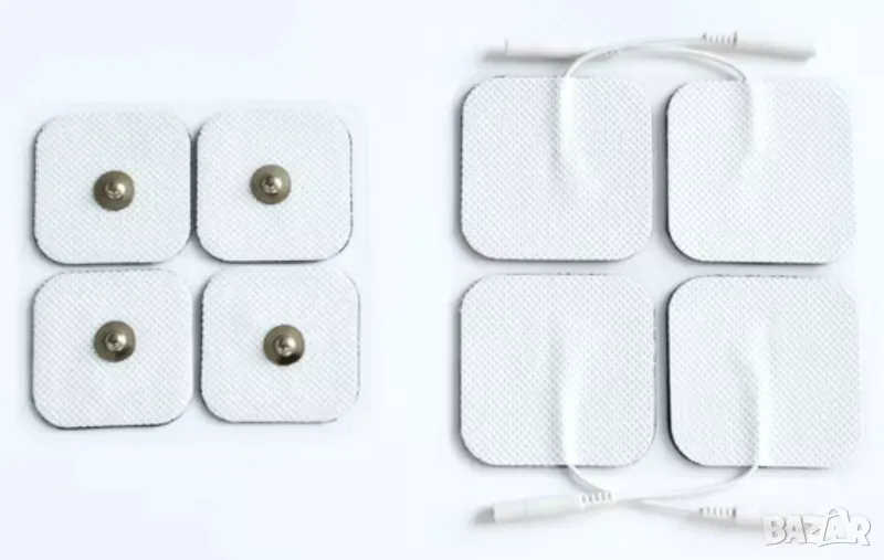 2 варианта Гел лепенки Пластири Електроди за електростимулатор EMS - TENS - MASSAGE, снимка 1