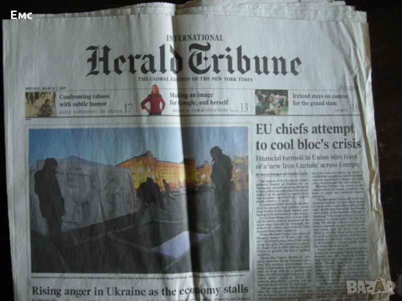 вестник International Herald Tribune, снимка 1