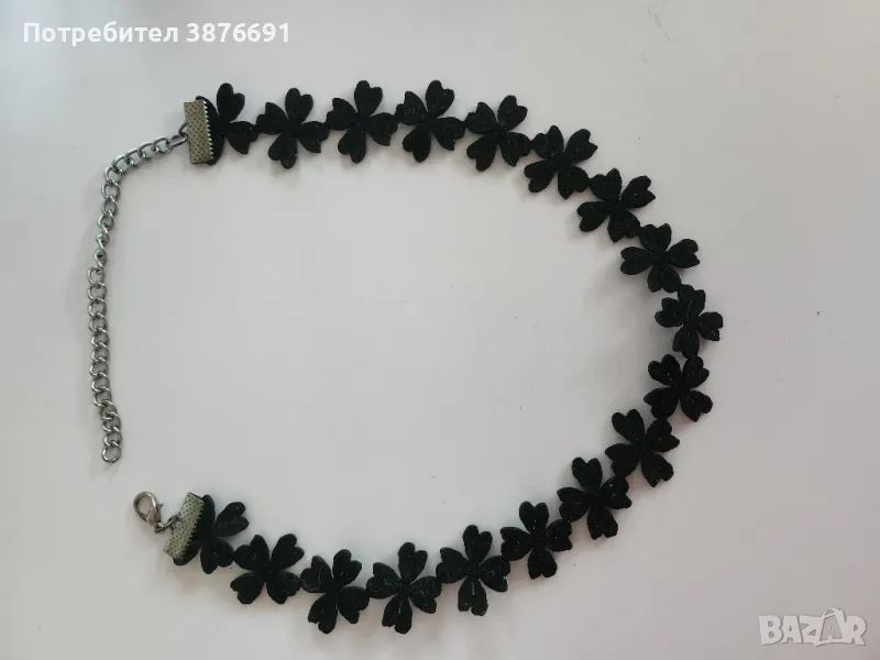 Чокър кадифе с цветя, снимка 1