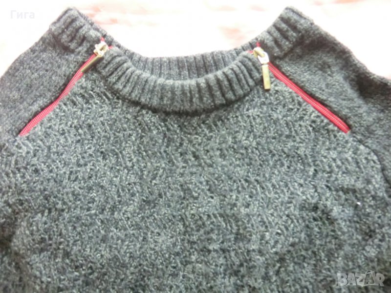 Пуловер с ципове 50%вълна, снимка 1