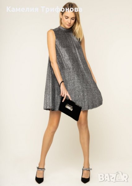 Сребриста рокля солей, снимка 1