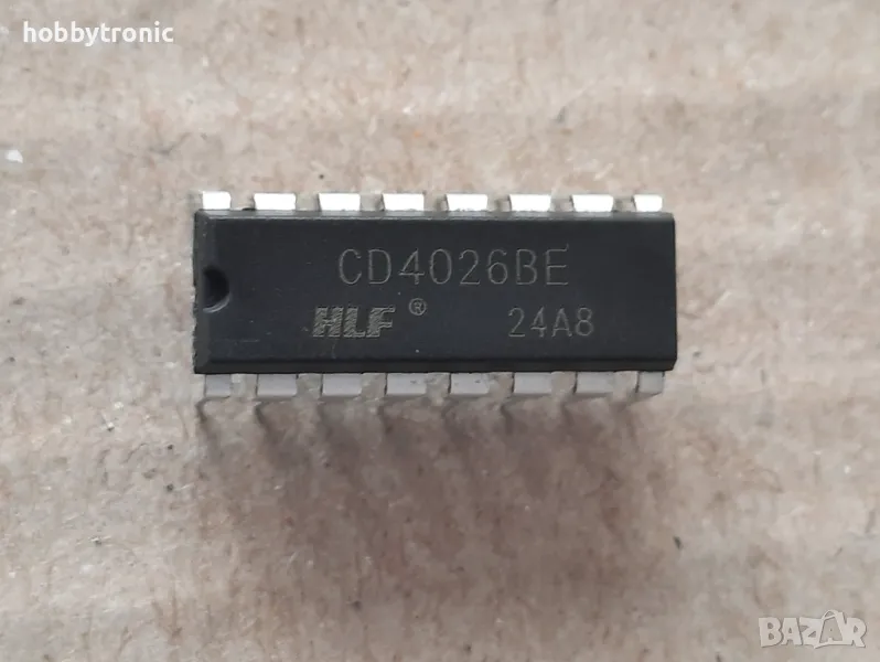 CD4026 decimal counter and decoder, снимка 1
