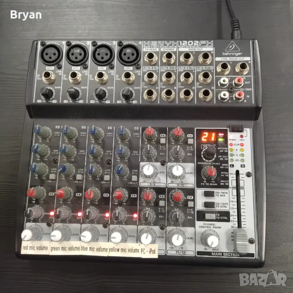 Behhringer Xenyx 1202 FX малък пулт за ремонт, снимка 1