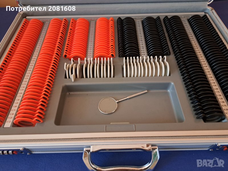 Набор пробни стъкла 266 бр с алуминиев куфар , снимка 1