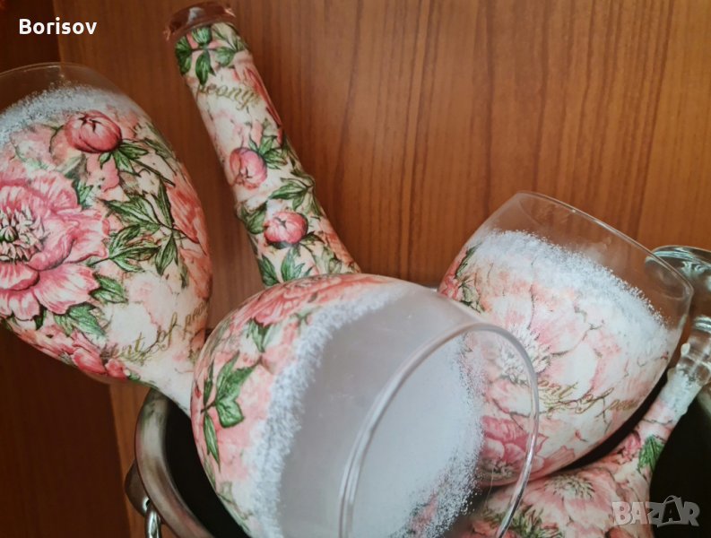 Ръчно изработени чаши за вино , снимка 1