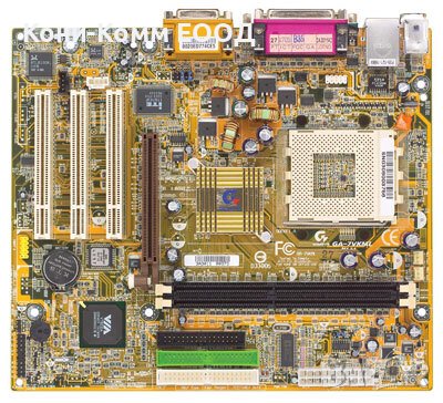 Дънна платка Socket A GIGABYTE GA-7VKML(VGA+AGP,DDR,SB,LAN, снимка 1