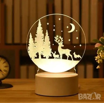 3D LED лампа коледа,love,happy birthday, мече,рози,сърца,коледа, снимка 1