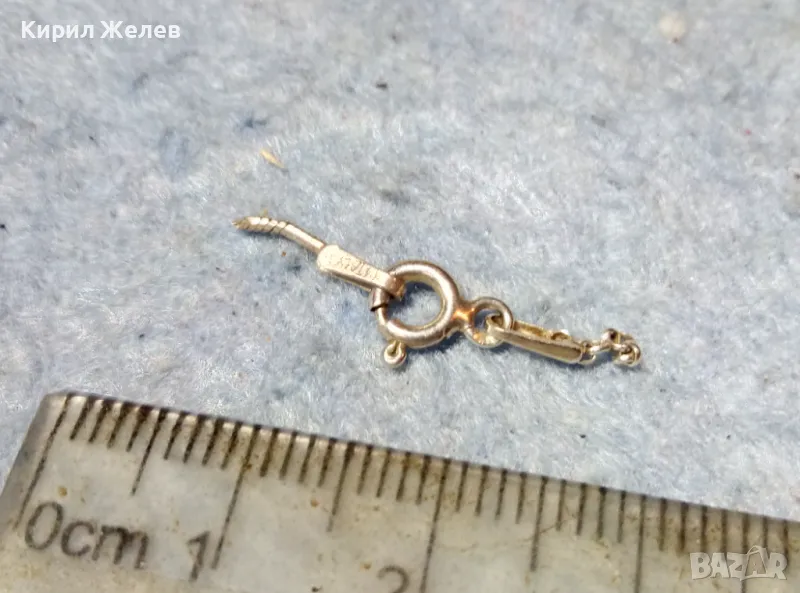 СТАРА СРЕБЪРНА ЗАКОПЧАЛКА За КОЛИЕ ВЕРИЖКА ГРИВНА СРЕБРО 925 ITALY КАРАБИНКА За СИНДЖИРЧЕ 49921, снимка 1