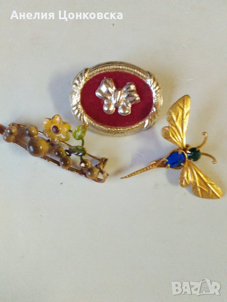 Три красиви стари брошки , снимка 1