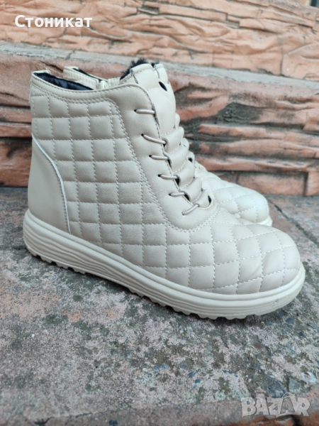 Дамски БЕЖОВИ боти 36-41 номер , снимка 1