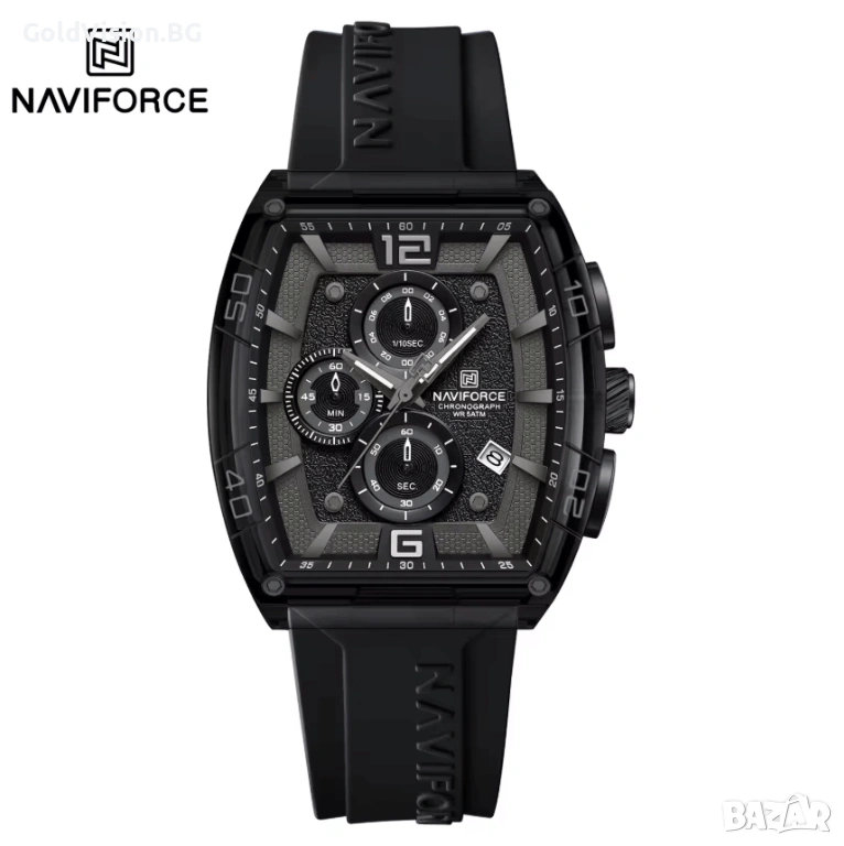 Мъжки часовник – NAVIFORCE NF6101 – BLACK + ПОДАРЪК, снимка 1
