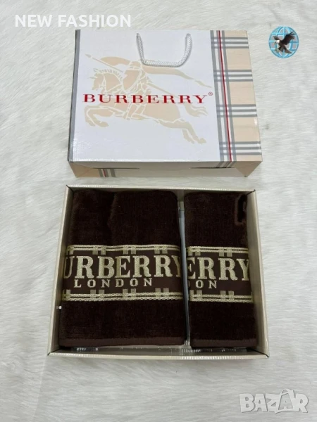 Памучни Хавлии -2бр с Кутия ✨ BURBERRY , снимка 1