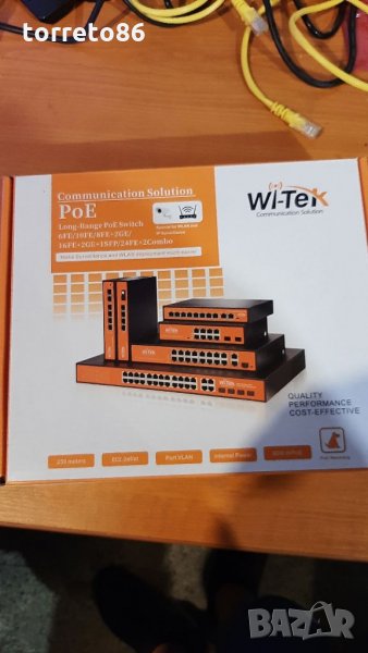 Продавам POE switch 10p Wi-Tek WI-PS210G: 10 портов суич , снимка 1