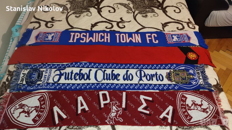 Футболни шалове Ipswich Town, Man. UTD, FC Porto, Inter, Neuchatel Xamax, AEL Larissa, снимка 1