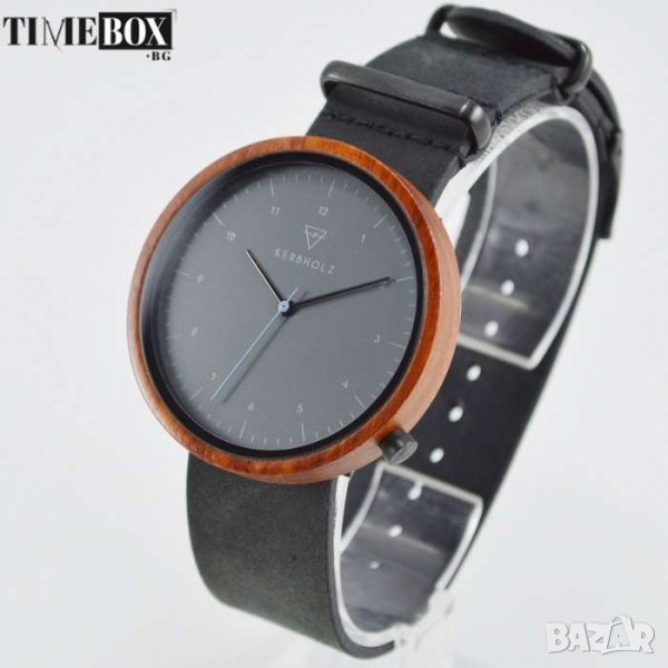 KERBHOLZ Heinrich Rosewood Black Eco Wood Watch. Мъжки часовник, снимка 1