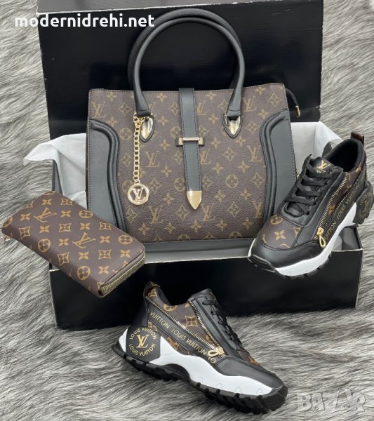 Дамска чанта портфейл и спортни обувки Louis Vuitton 101, снимка 1