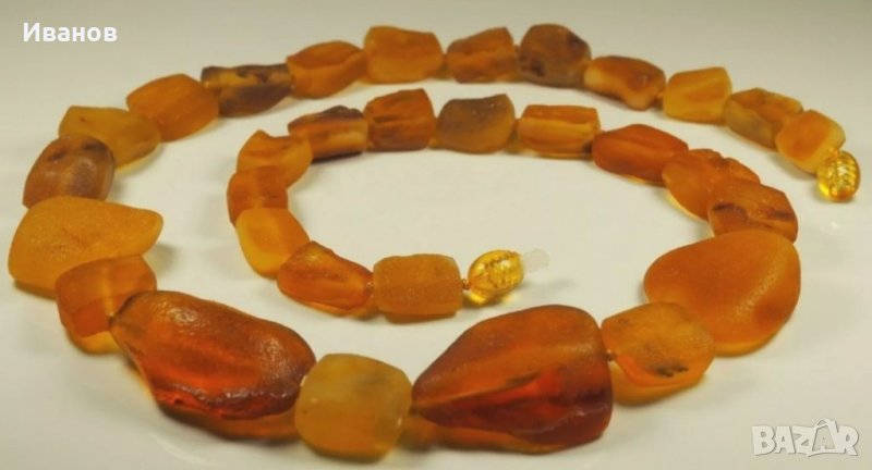 Елегантна красива огърлица от най старият и рядък Балтийски кехлибар 35 грама. , снимка 1