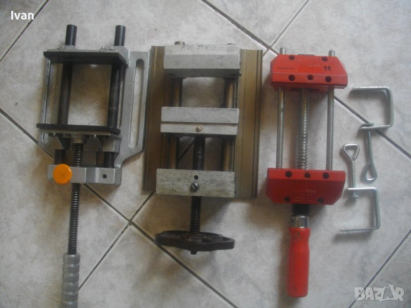 Машинно менгеме немско BESSEY със 2 стяги Менгеме самоделно от дуралуминий, снимка 1