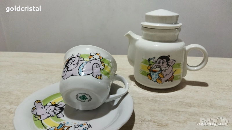 български порцелан детски комплект за хранене , снимка 1