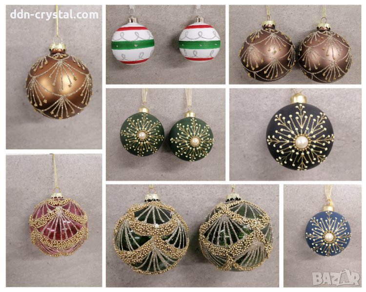 Комплект от 12бр. коледни топки – 8см. диаметър, снимка 1