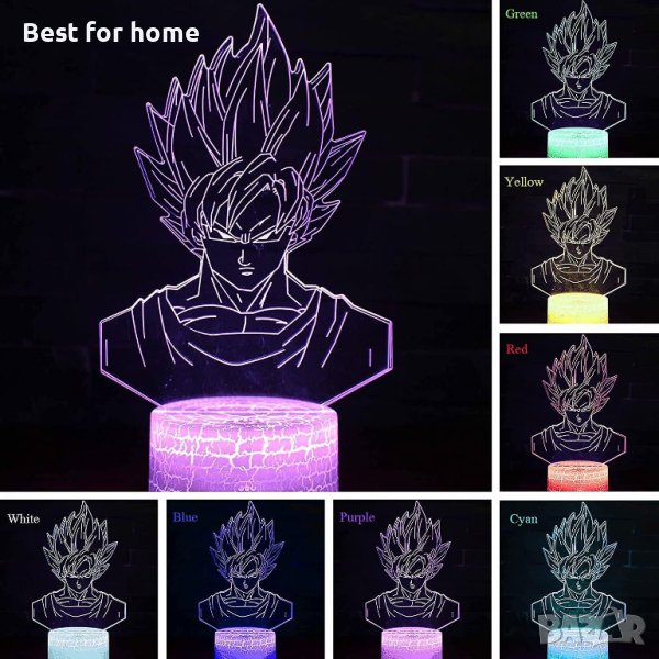 3D аниме лампа с Shen- мулти цветове, снимка 1