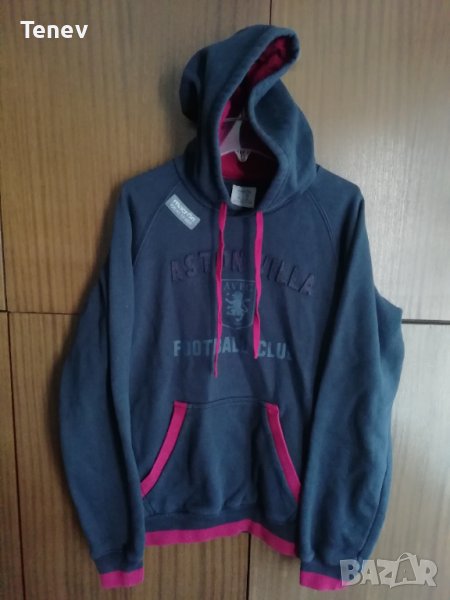 Aston Villa Macron оригинален суичър Астън Вила размер М горнище блуза с качулка, снимка 1