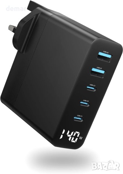 LUOCAI 140W USB C зарядно устройство, 5-портово GaN, снимка 1
