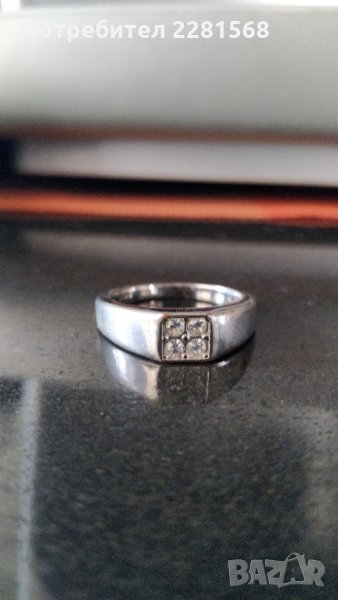 Дамски пръстен с циркони, снимка 1