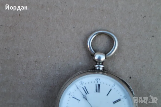 Швейцарски сребърен джобен часовник , снимка 2 - Джобни - 50099114