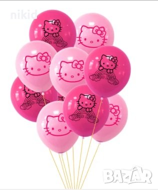 Hello Kitty Коте Кити Обикновен надуваем латекс латексов балон парти, снимка 6 - Други - 23834923