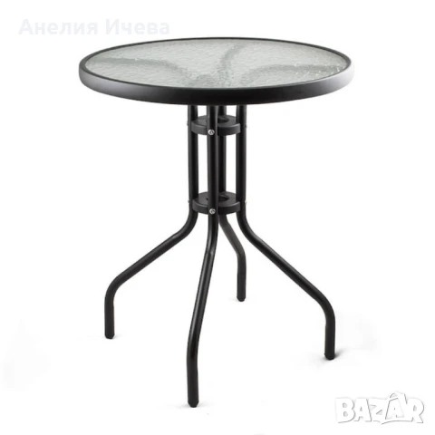 Maca Muhler 60xH74cm, стъклен плот, снимка 2 - Маси - 50552544