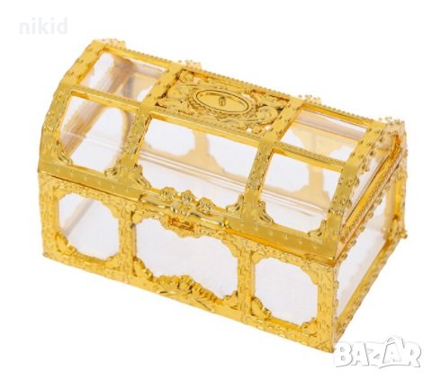 Красив златен сребрист сандък кутия сувенир бонбон кръщене повод подарък декор кутийка бонбони, снимка 4 - Други - 24256232