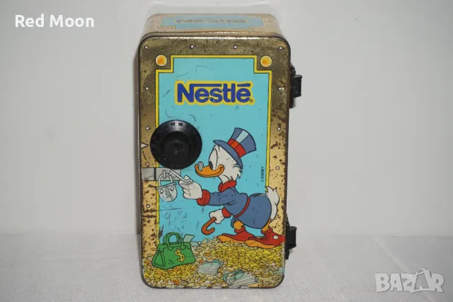 Vintage Стара Метална Кутия За Бонбони Nestle Disney Uncle Scrooge 1990г, снимка 1 - Антикварни и старинни предмети - 47634342