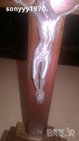 ПОРЪчАН-КРЪСТ-Кръст от дърво и метал на поставка, снимка 7 - Колекции - 27406085
