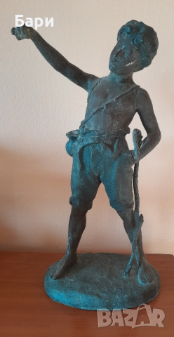 Стара авторска бронзова фигура,статуетка, снимка 2 - Колекции - 44873008