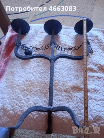 Свещеник от ковано желязо!, снимка 2 - Антикварни и старинни предмети - 53041213