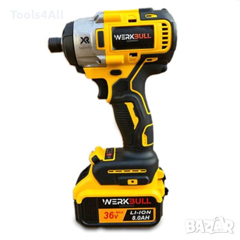 Акумулаторни импакт и винтоверт WerkBull 36V 8Ah в куфар, снимка 4 - Винтоверти - 43474224
