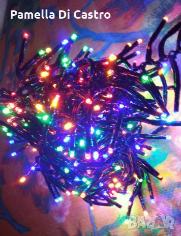 Коледна украса LED разноцветни лампички 384 броя с 8 функции. IP 44 за външна и вътрешна употреба., снимка 2 - Декорация за дома - 35035669