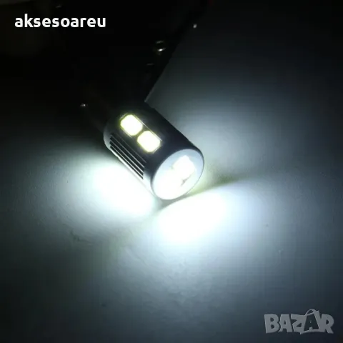 2 броя Нови габарити BAX9S с 10 LED диода крушка H6W-DC 12 V габаритни крушки фарове дневни светлини, снимка 4 - Аксесоари и консумативи - 49905383