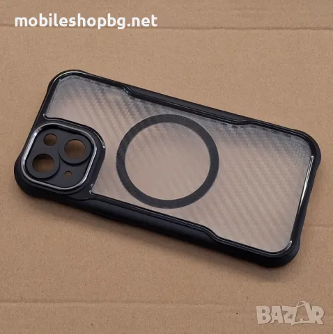 iPhone 15 кейс MagSafe удароустойчив CARBON