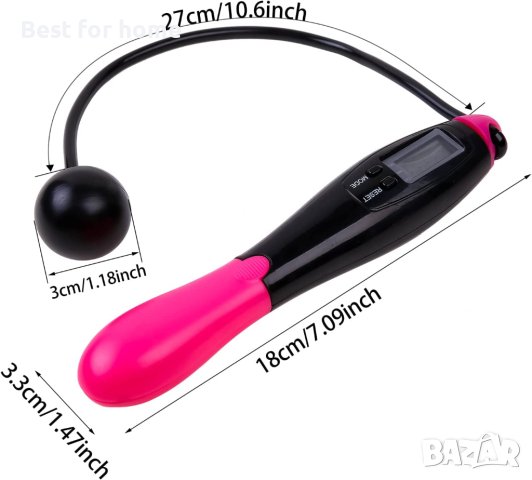 2 в 1 Безжично въже за скачане +Скоростно въже за скачане за тренировки,Регулируема дължина, снимка 4 - Фитнес уреди - 40338114