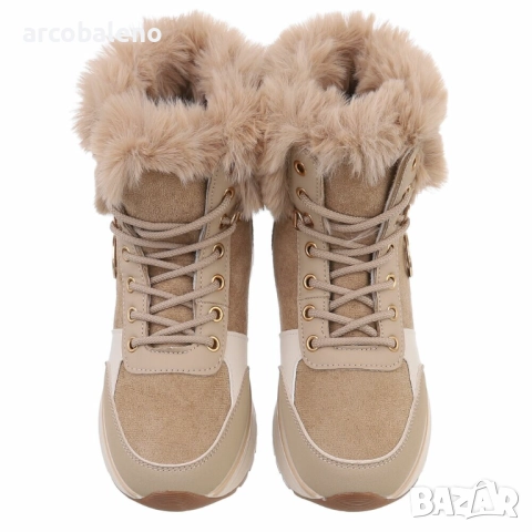 Дамски зимни боти до глезена с връзки, 5цвята , снимка 4 - Дамски боти - 51879543