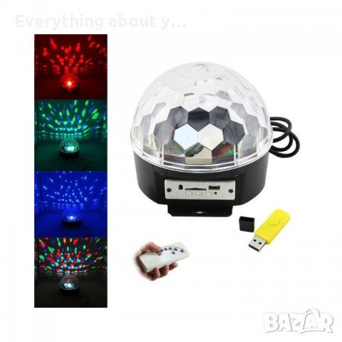 Музикална диско топка с блутут, снимка 3 - Bluetooth тонколони - 32442417