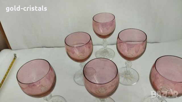 Ретро чаши калиево стъкло , снимка 6 - Антикварни и старинни предмети - 33041515